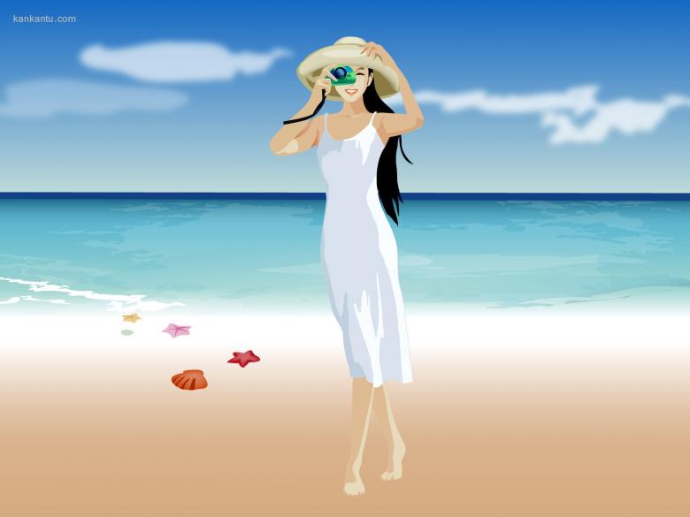 矢量夏日海滩