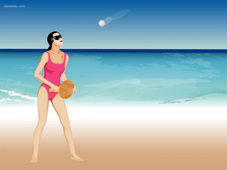 矢量夏日海滩