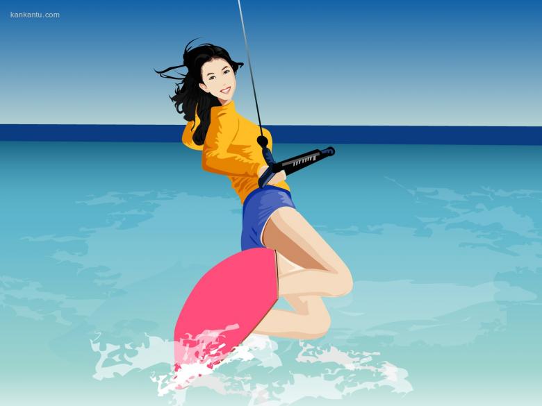矢量夏日海滩