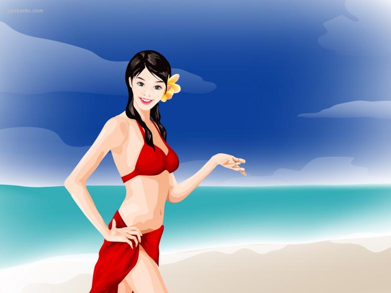 矢量夏日海滩