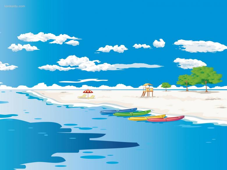 矢量夏日风光