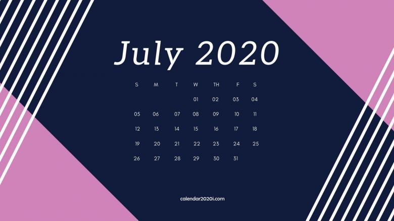 2020年7月日历