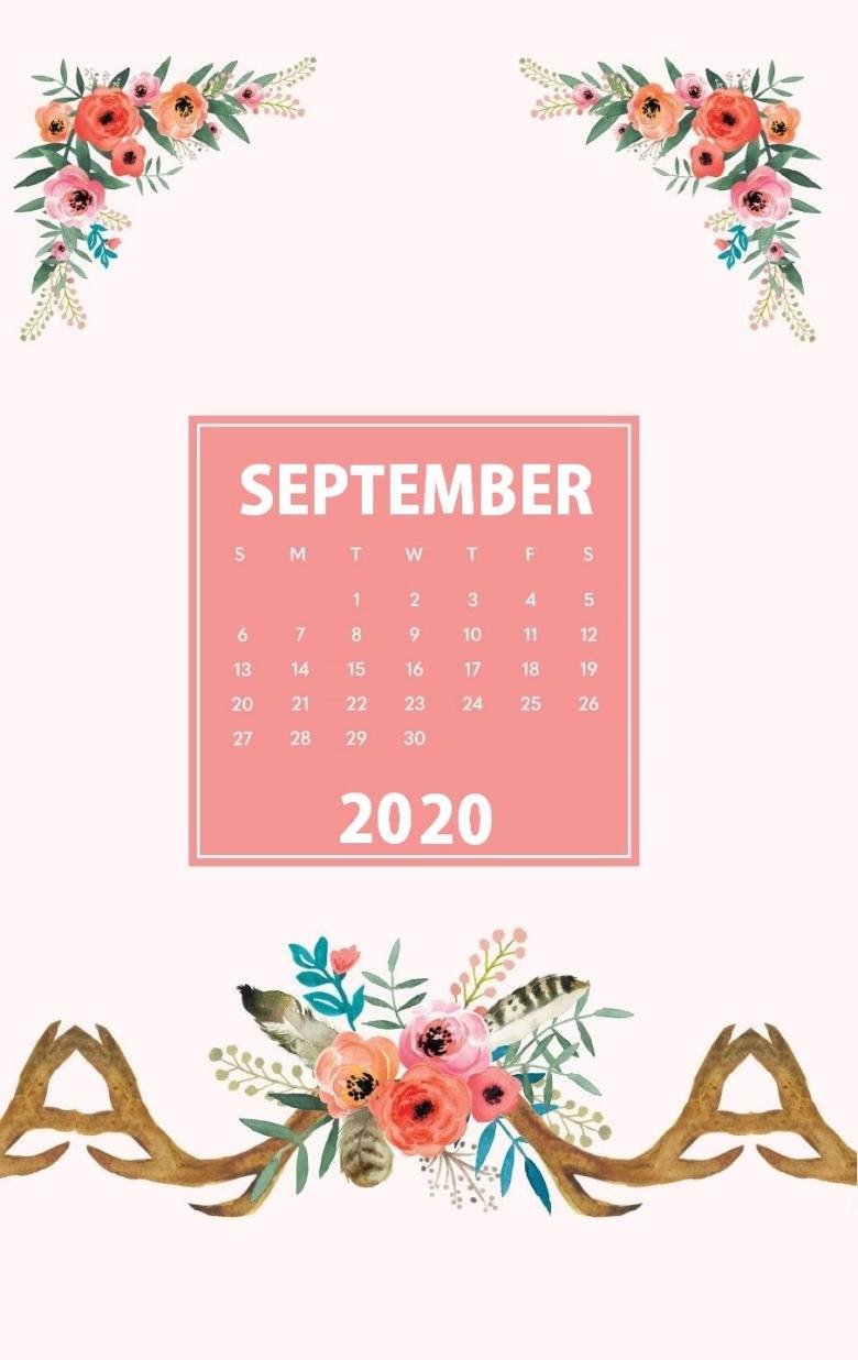2020年9月日历