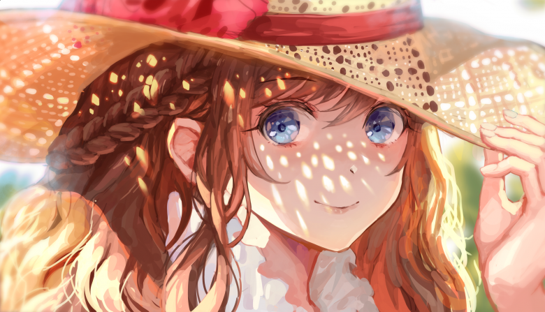 水墨美女肖像画