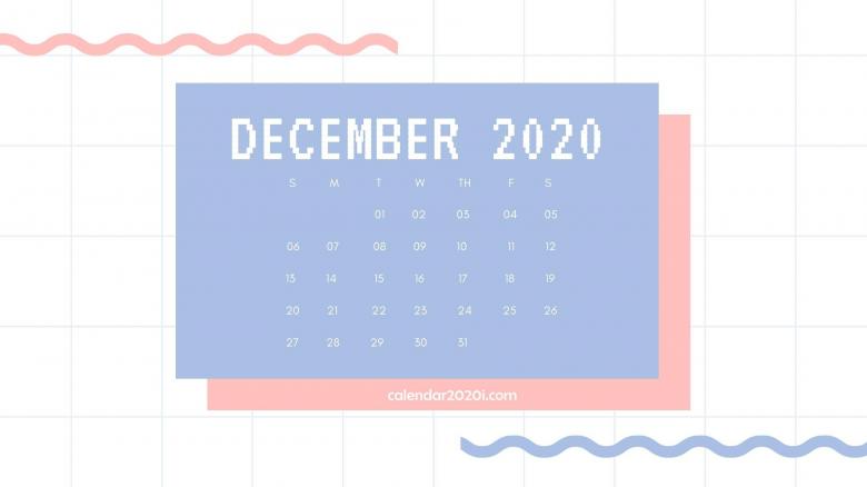 2020年12月日历