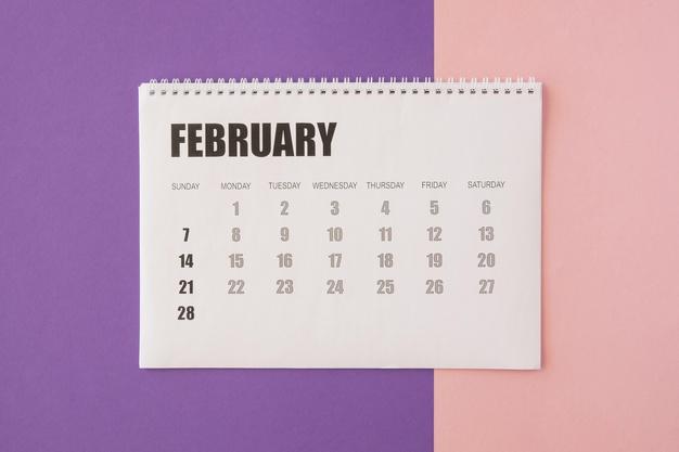2021年2月日历